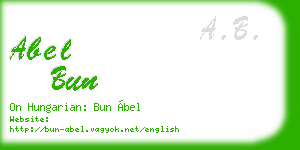 abel bun business card