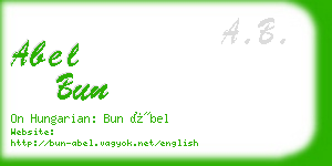 abel bun business card